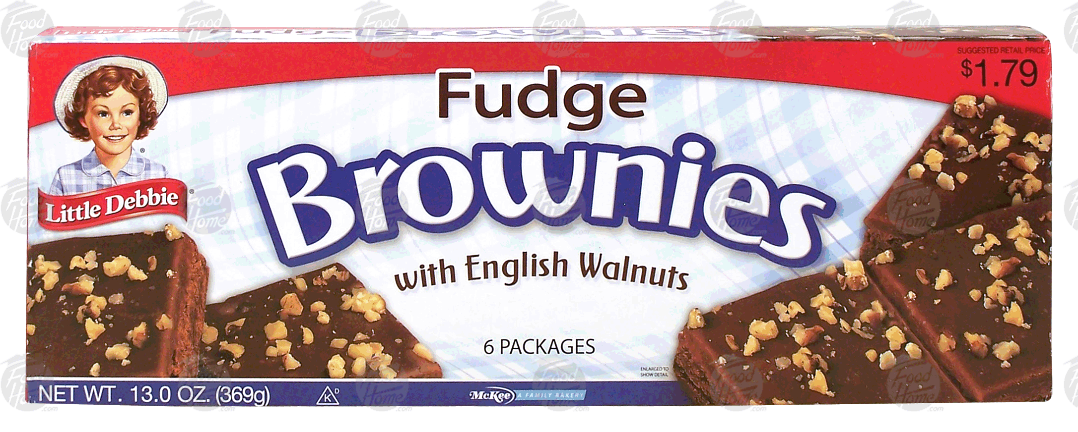 Little Debbie  fudge Brownies with english walnuts 12 ct Full-Size Picture